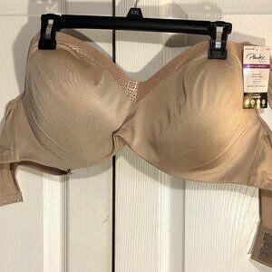 NWT Playtex Secrets Womens Underwire Bra Size 40DDD Beige Padded Cup